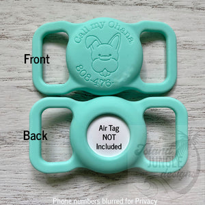 3/8" Collar & Strap ID Tag Compatible with Air Tag. No Ink Fill.