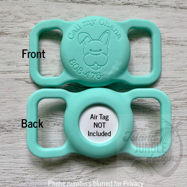 3/8" Collar & Strap ID Tag Compatible with Air Tag. No Ink Fill.