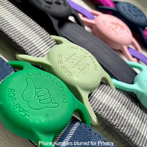 3/8" Collar & Strap ID Tag Compatible with Air Tag. No Ink Fill.