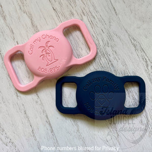 3/8" Collar & Strap ID Tag Compatible with Air Tag. No Ink Fill.