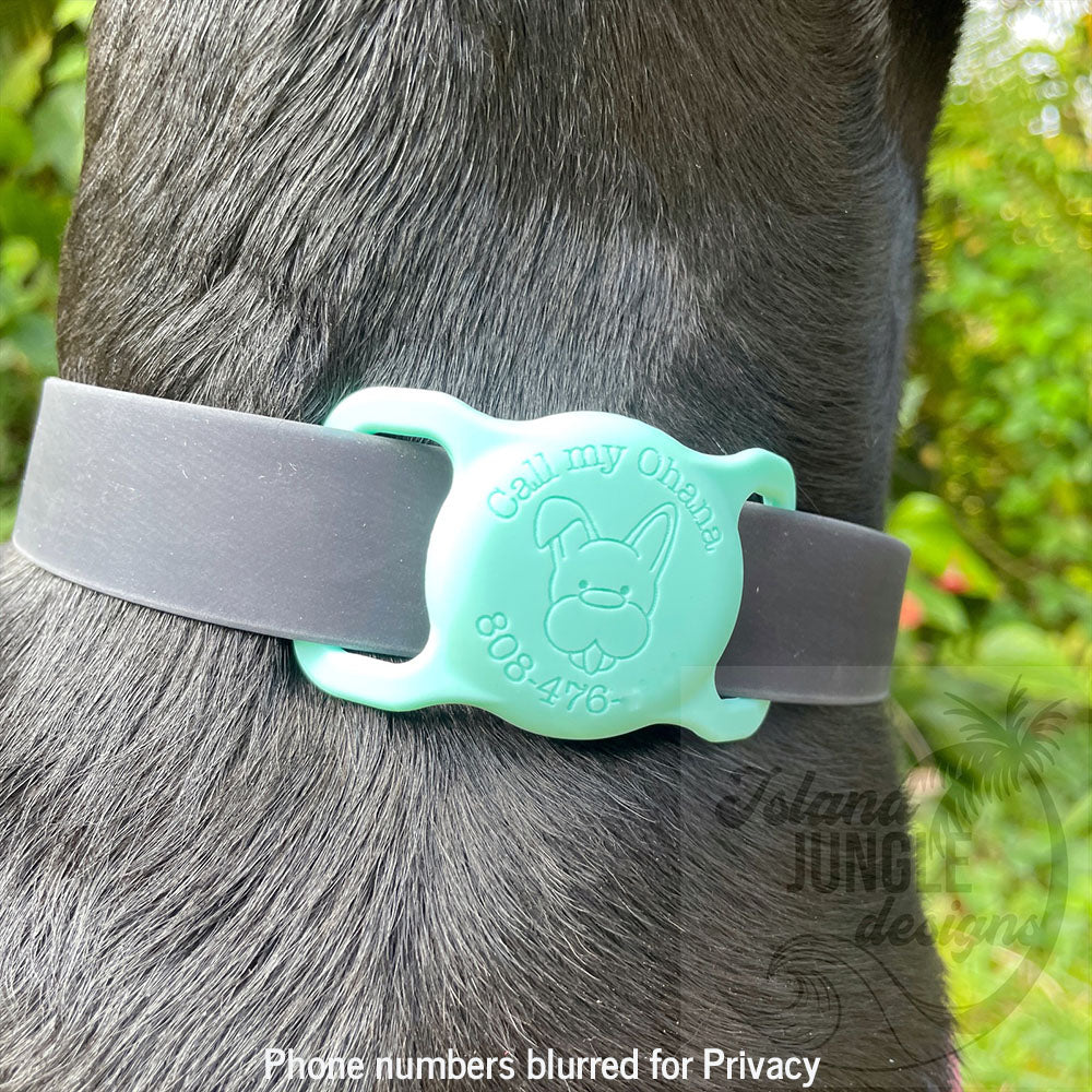 3/8 Collar & Strap ID Tag Compatible with Air Tag – Island Jungle Designs