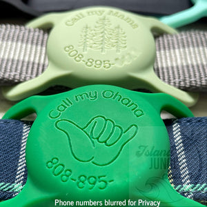 3/8" Collar & Strap ID Tag Compatible with Air Tag. No Ink Fill.